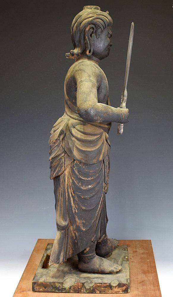 蔵A5737】仏教古美術 木彫 不動明王像 江戸時代 像高：65cm - メルカリ