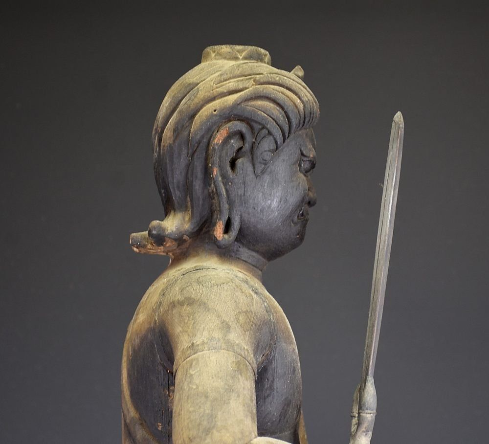 蔵A5737】仏教古美術 木彫 不動明王像 江戸時代 像高：65cm - メルカリ