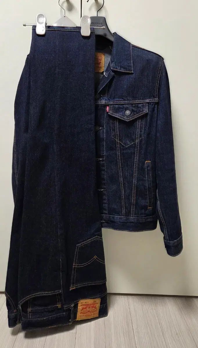 リーバイス Indigoデニムジャケット デニムSET 72334ジャケットs 95 505ボトムス34