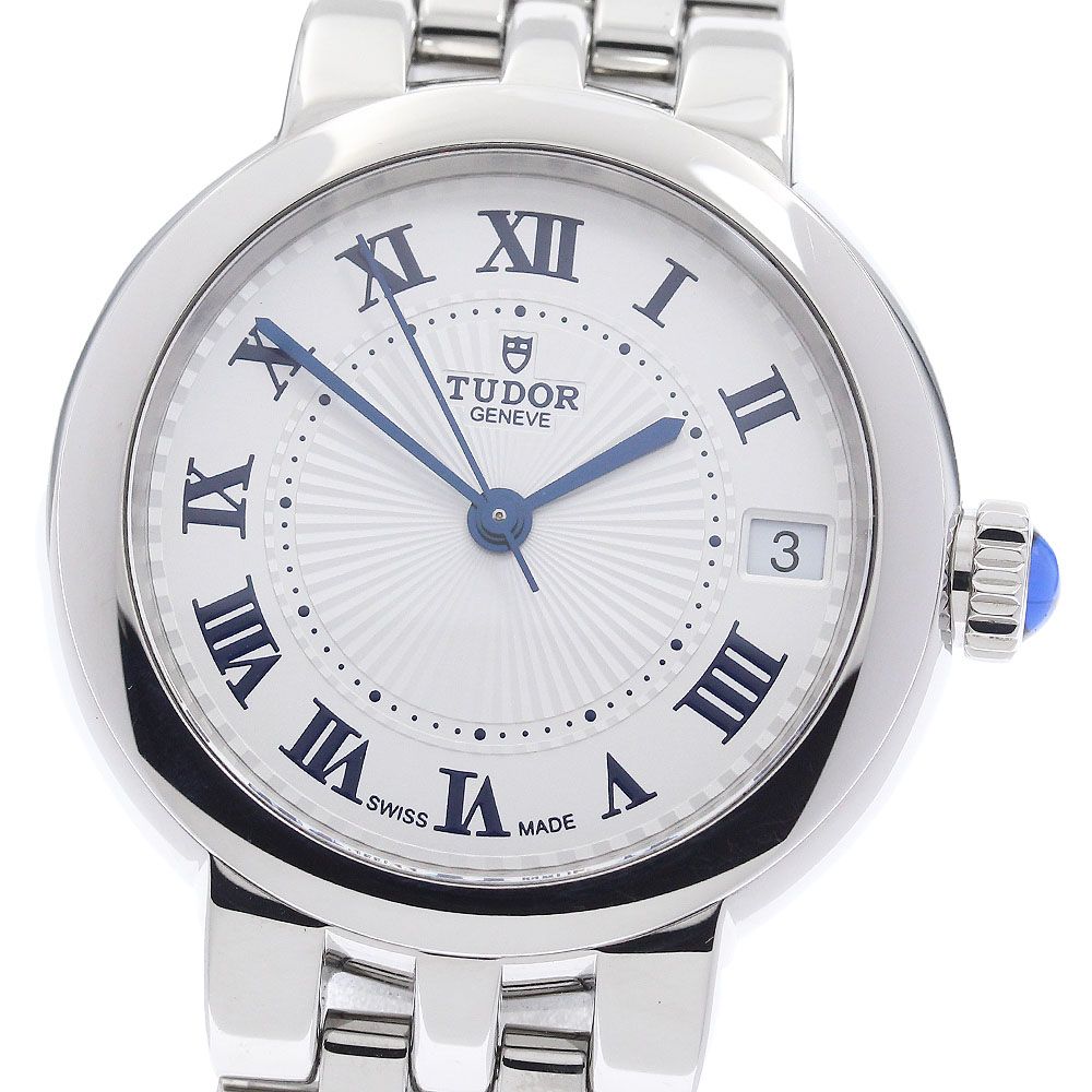 チュードル TUDOR 35800 ク ドゥ ローズ デイト 自動巻き ボーイズ 保証書付き_922618