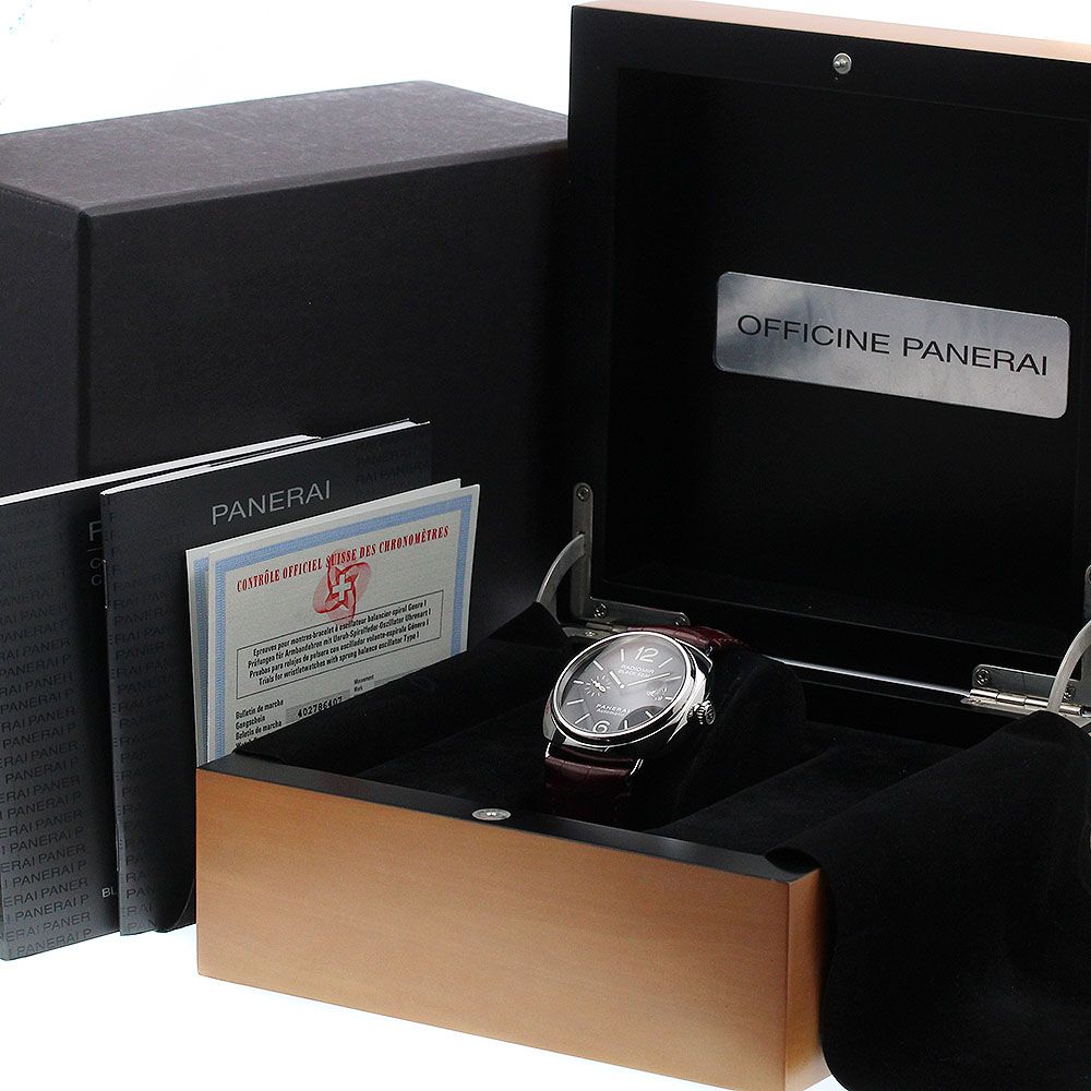  パネライ PANERAI PAM00287 ラジオミール ブラックシール デイト 自動巻き メンズ き_922020 ライトアウター 自動巻き時計 腕時計(アナログ)