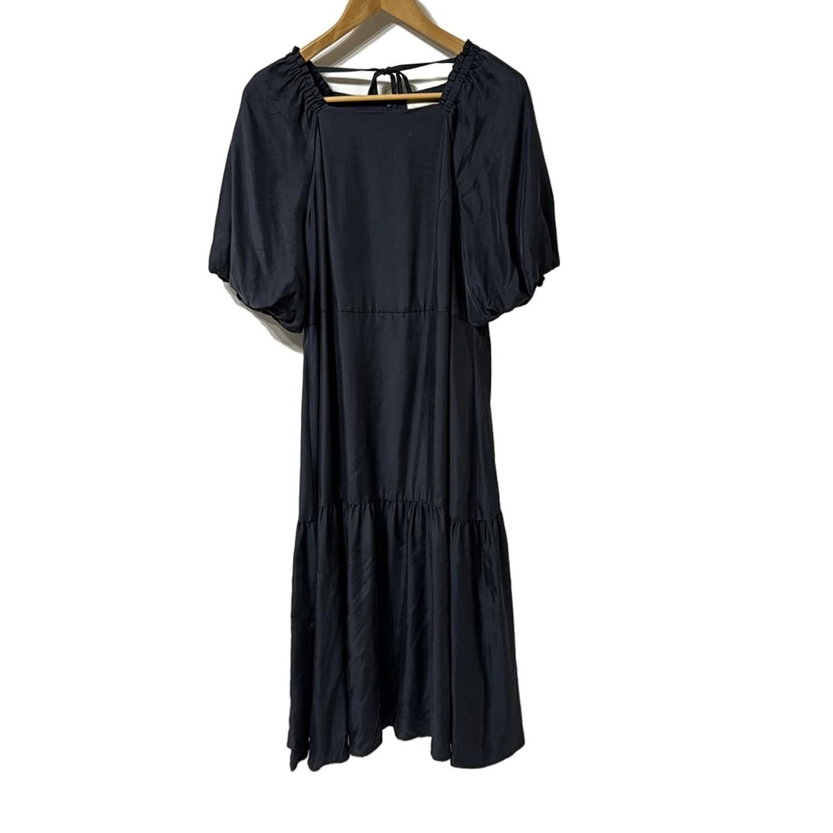 Rose Tiara ローズティアラ ワンピース サイズ42 L レディース - ダークネイビー 半袖 マキシ丈 パフスリーブ