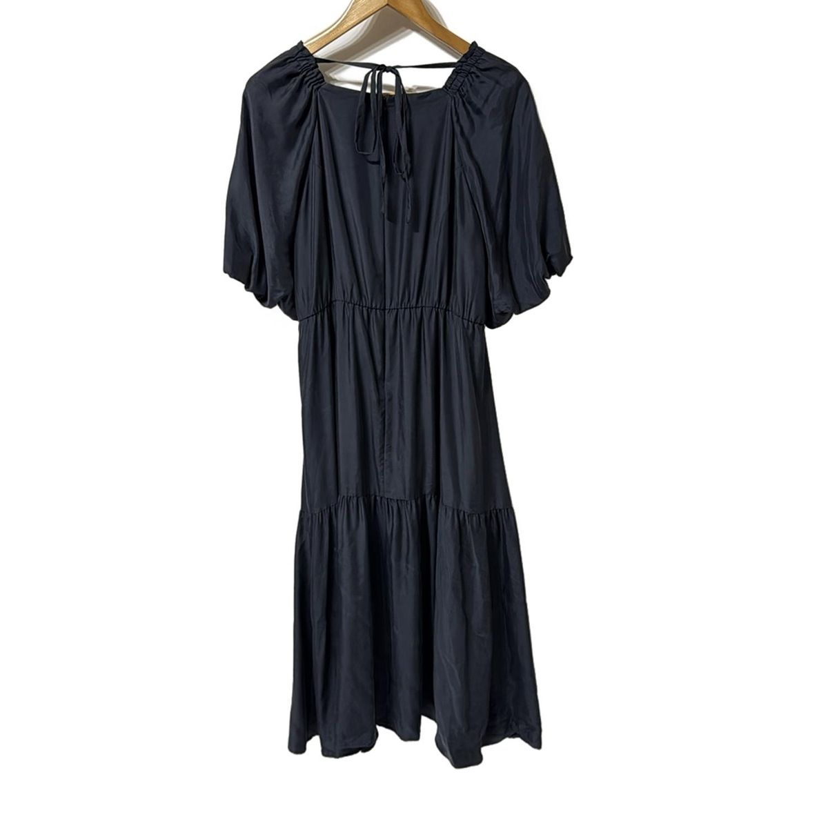 Rose Tiara ローズティアラ ワンピース サイズ42 L レディース ダークネイビー 半袖 マキシ丈 パフスリーブ