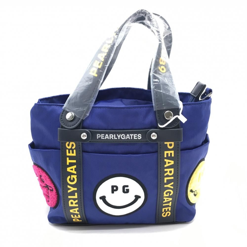 パーリーゲイツスマイルニコちゃん　サイズ00 新品未使用品タグ無し 新品】パーリーゲイツ カートバッグ ブルー×ネイビー 韓国モデル ニコ
