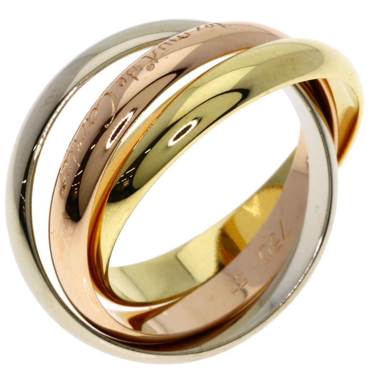 CARTIER カルティエ トリニティ #57 リング・指輪 K18YG K18PG K18WG