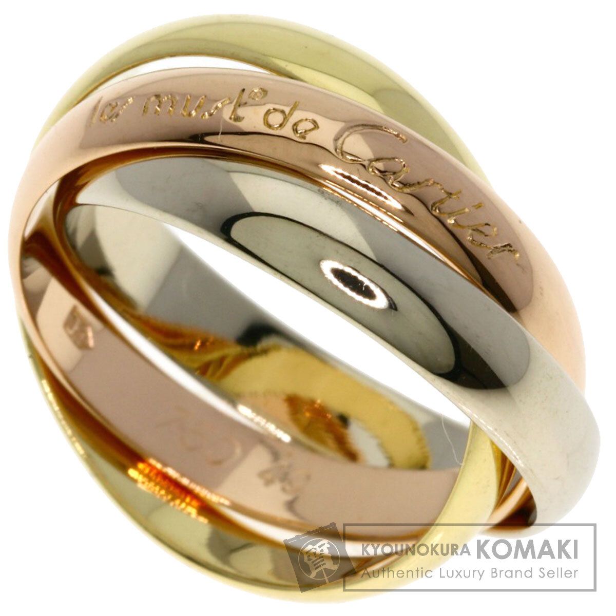 CARTIER カルティエ トリニティ 49 リング 指輪 K 18 YG PG WG レディース