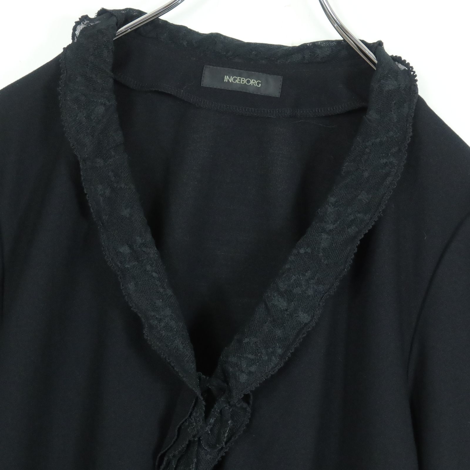 インゲボルグ☆刺繍付チュールレース♪フリルジャケット はおりもの