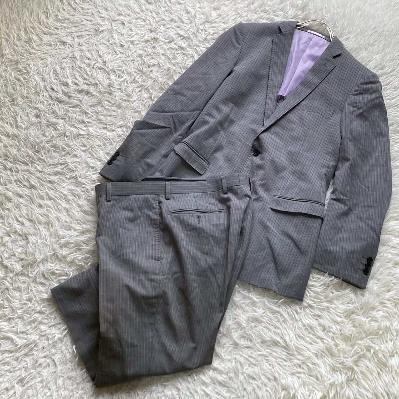 シルク混ウール SUPER140'S】m.f.エディトリアル 2ボタン3ピーススーツ