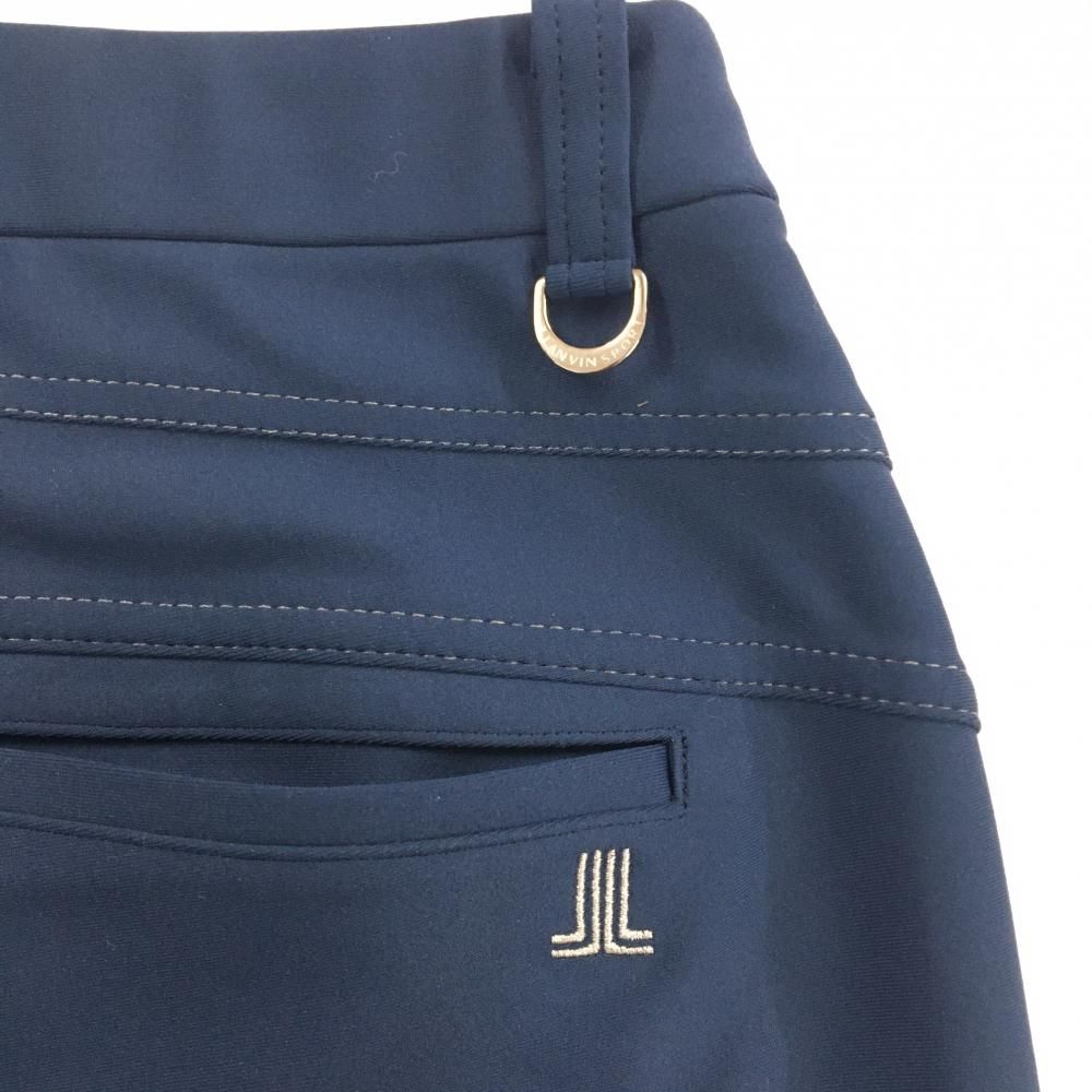 超美品】ランバンスポール パンツ ネイビー 後ろロゴ ストレッチ