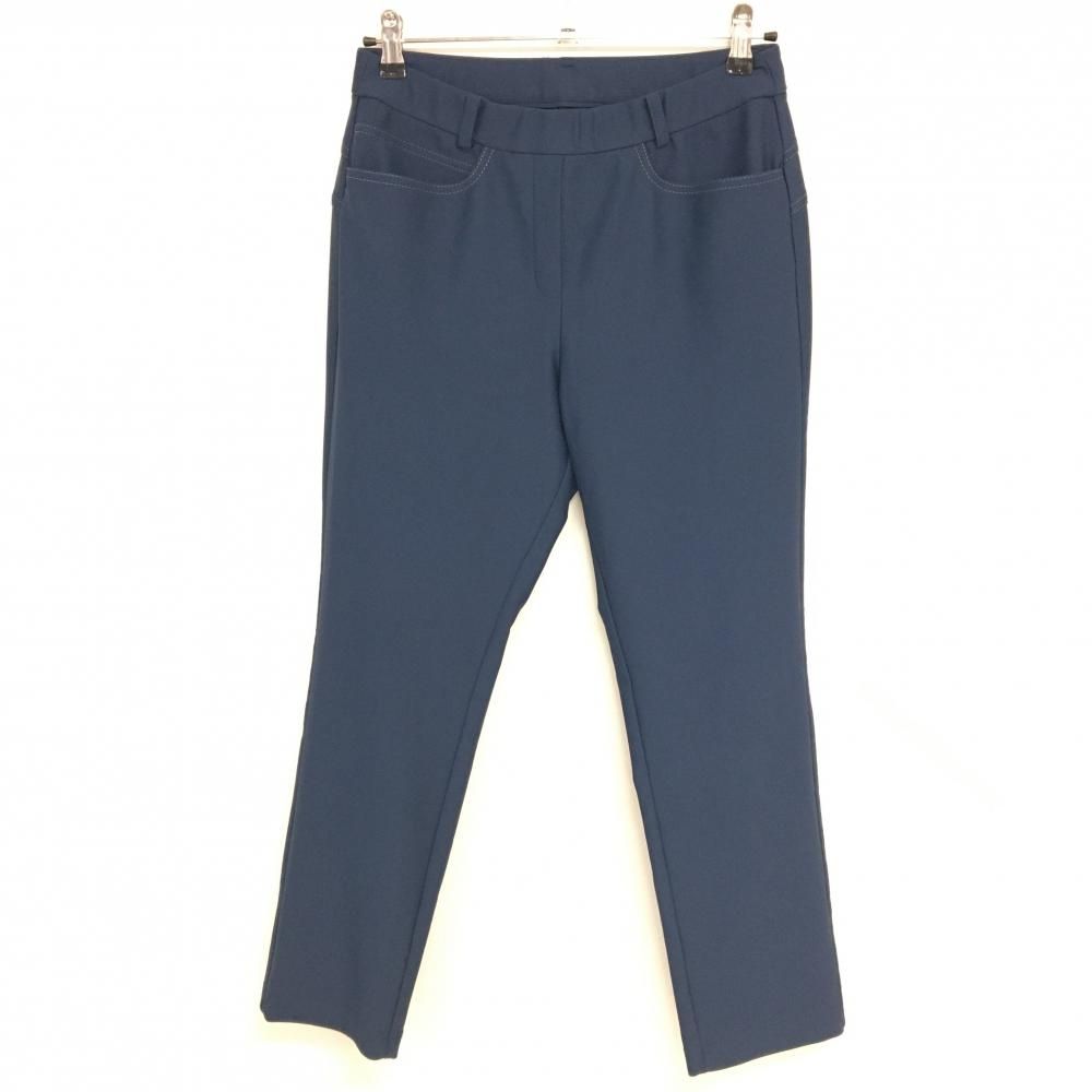 超美品】ランバンスポール パンツ ネイビー 後ろロゴ ストレッチ