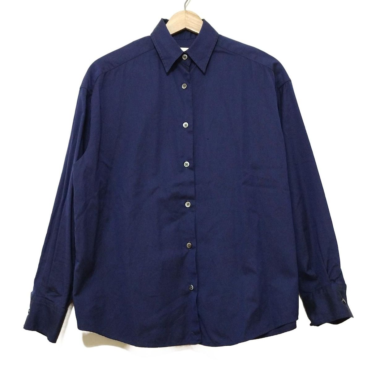 MUSE de DEUXIEME CLASSE ミューズデドゥーズィエムクラス 長袖シャツブラウス レディース - ネイビー