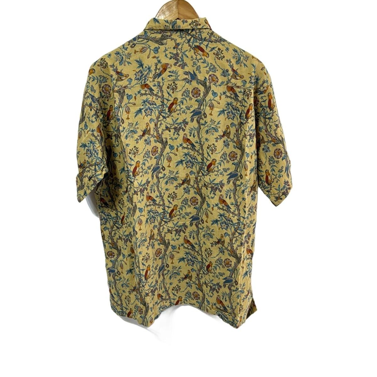 Papas パパス 半袖シャツ サイズM メンズ - ベージュ×ブルー×マルチ