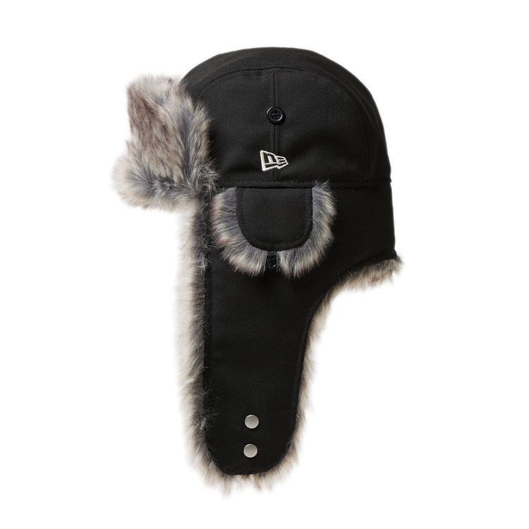 25秋冬 ニューエラ ERA メンズ レディース ユニセックス トラッパー ウール ブラック 防寒 撥水 飛行帽 耳当て 耳あて 帽子 スノーボード