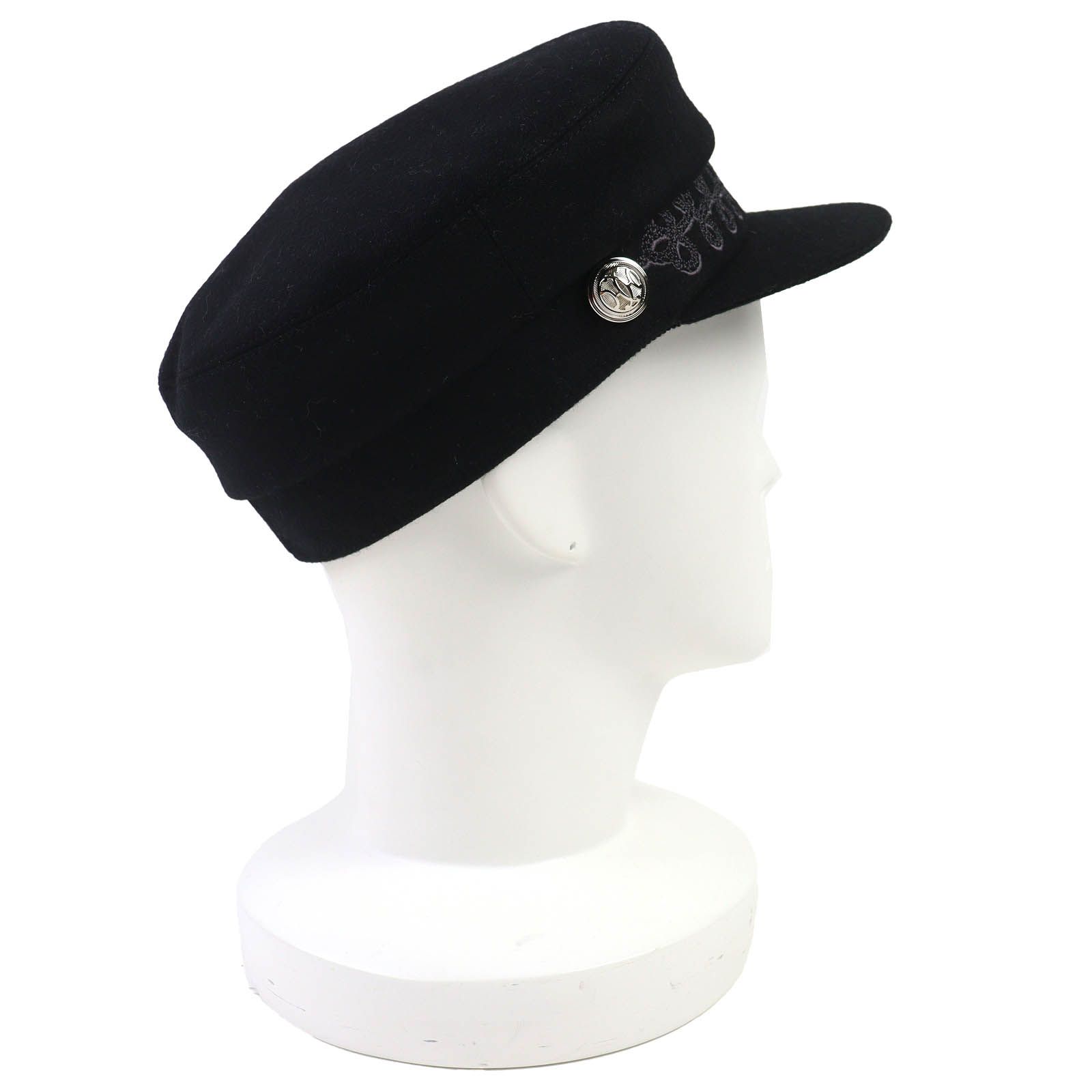 極美品△HERMES エルメス カブール・アン・フィネス ウール100％ Hロゴ