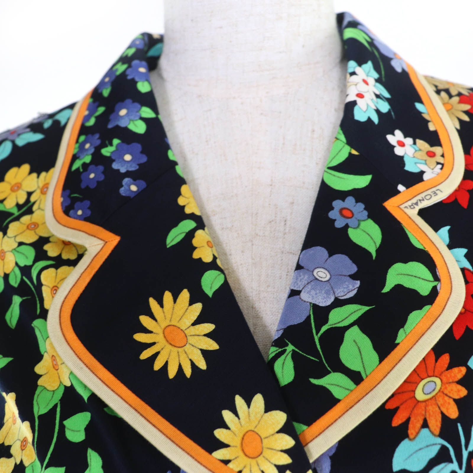 極美品☆LEONARD FASHION レオナール ファッション コットン100％ 花柄