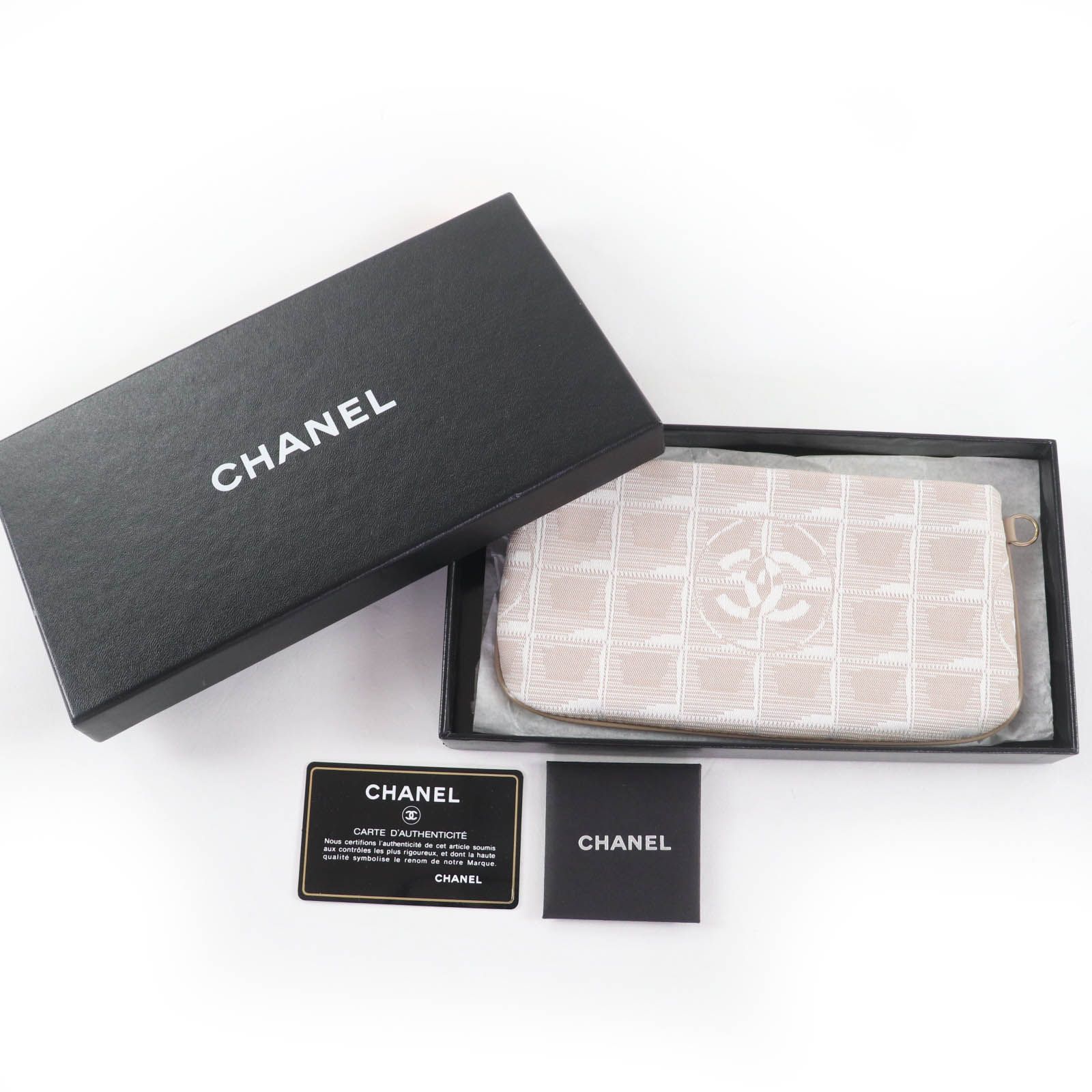 極美品☆CHANEL シャネル ニュートラベルライン ココマーク ロゴZIP