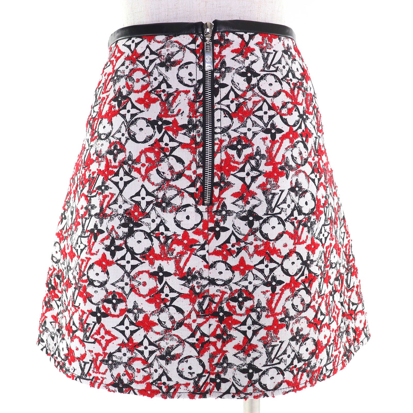新品　LOUISVUITTON ヴィトン　スカート　コットン　モノグラム 極美品△LOUIS VUITTON ルイヴィトン コットン モノグラム ジャカード