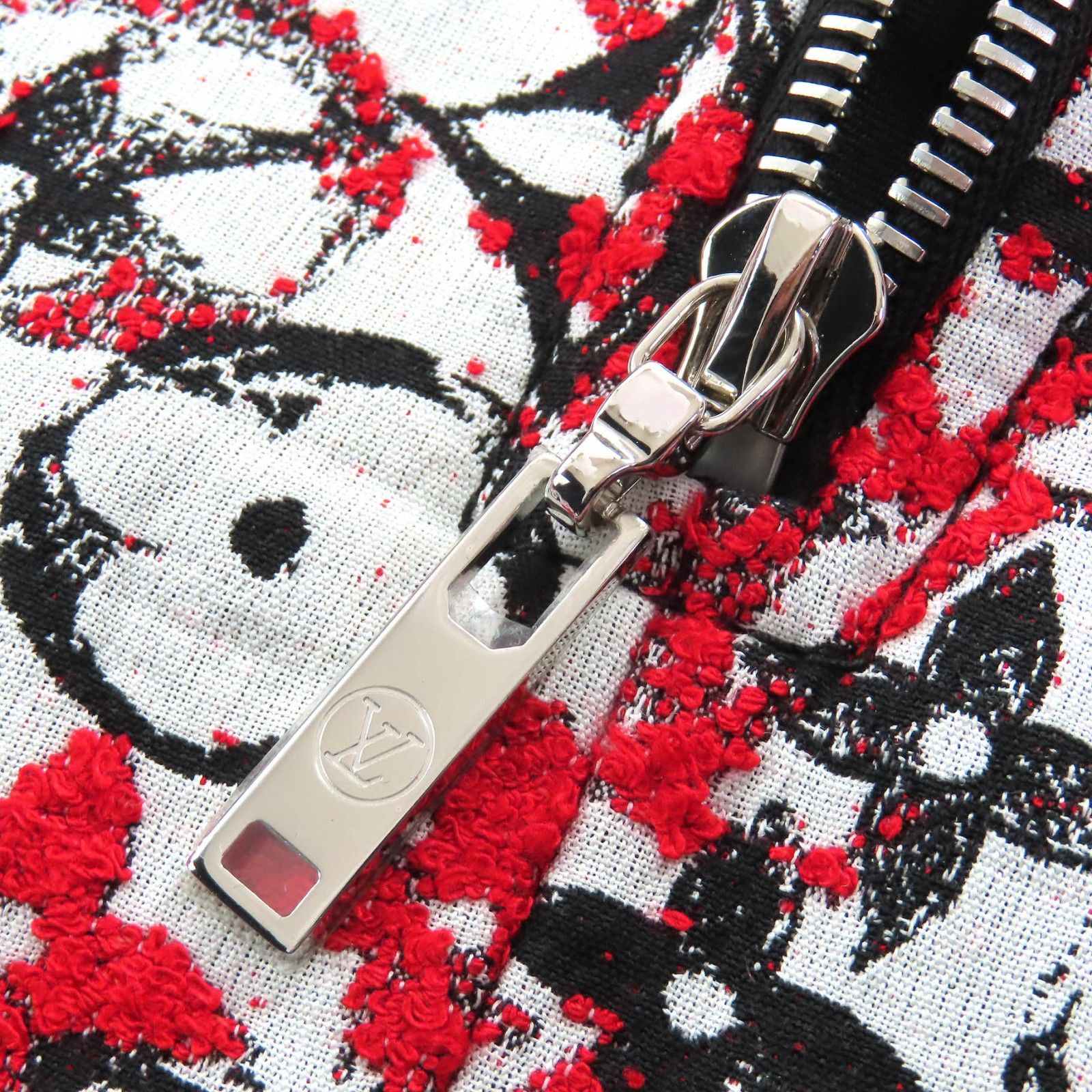 極美品△LOUIS VUITTON ルイヴィトン コットン モノグラム ジャカード レザートリム 台形型 ミニスカート レッド系 38 フランス製 正規品 極美品△LOUIS VUITTON ルイヴィトン コットン モノグラム ジャカード