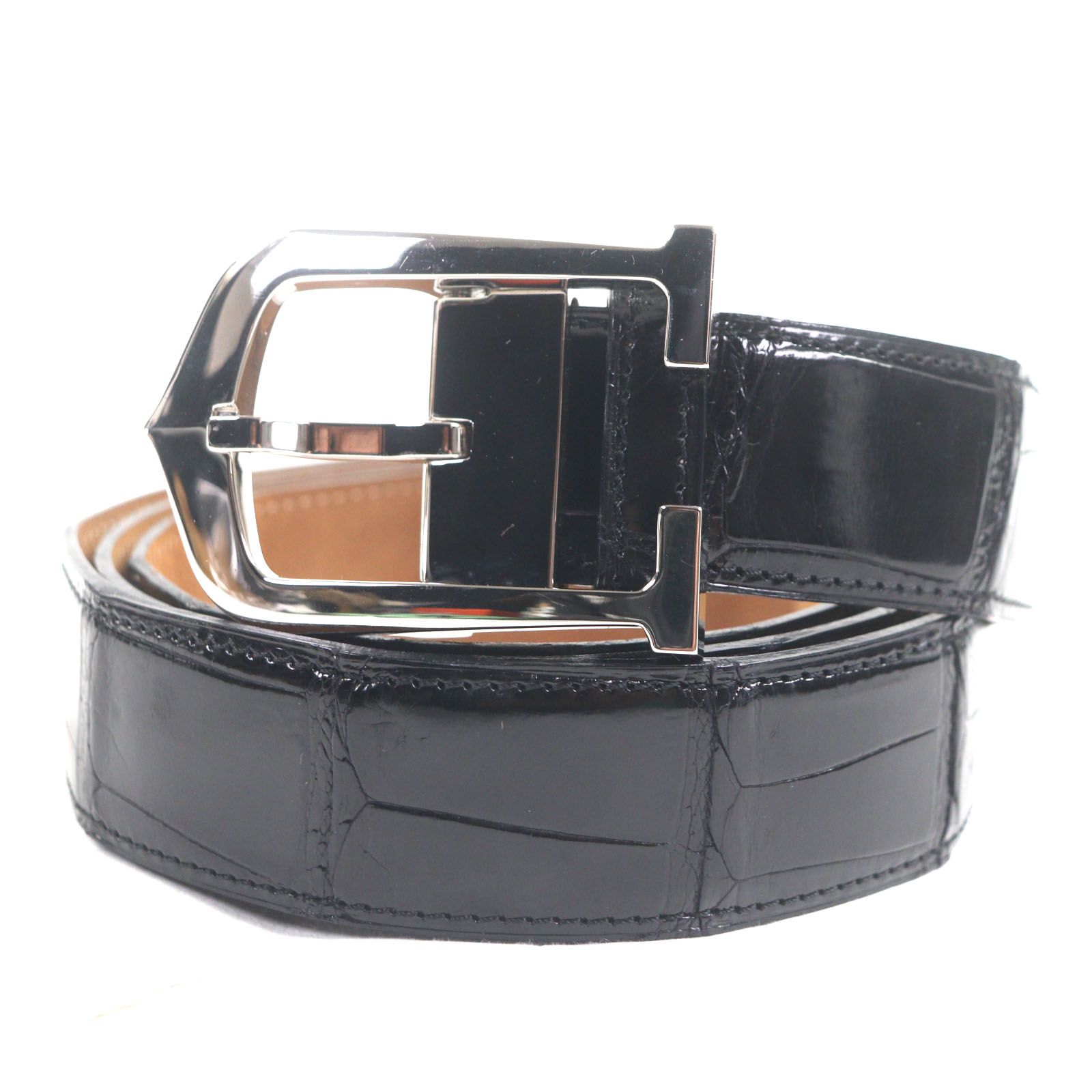 美品▽Cartier カルティエ Cアロンジェ クロコダイル ピンバックル