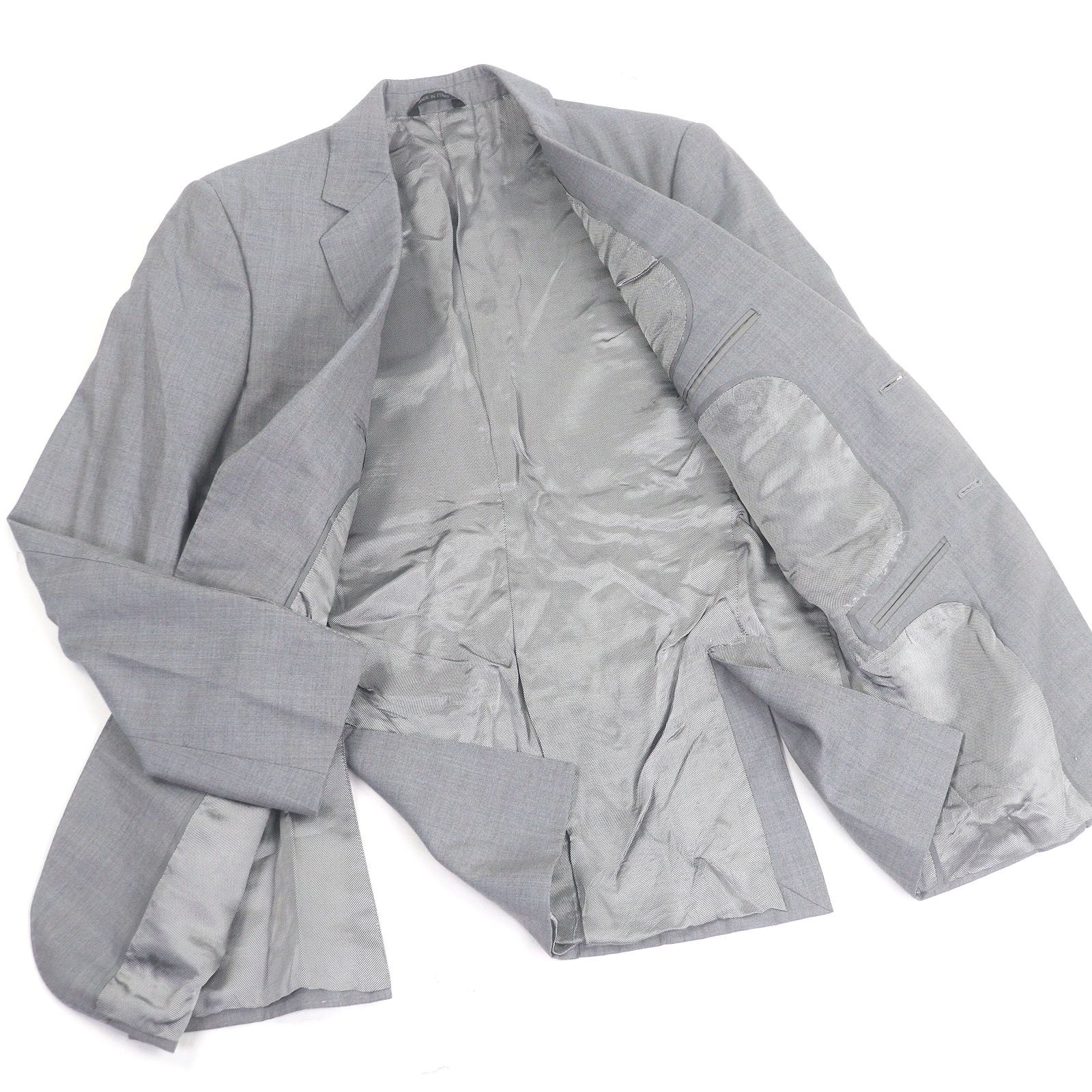 極美品□GIORGIO ARMANI ジョルジオアルマーニ ウール シルク混 黒タグ