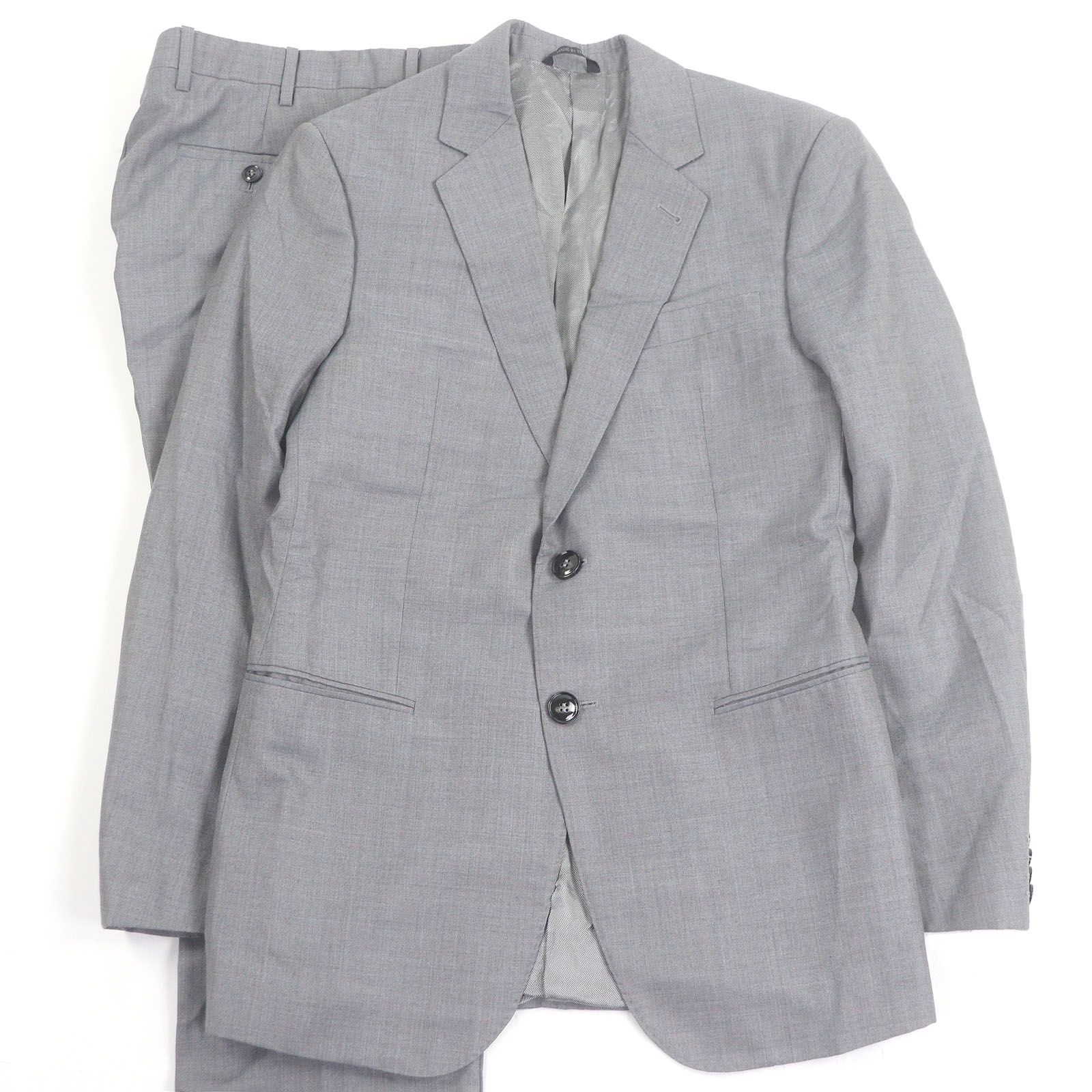 極美品□GIORGIO ARMANI ジョルジオアルマーニ ウール シルク混 黒タグ