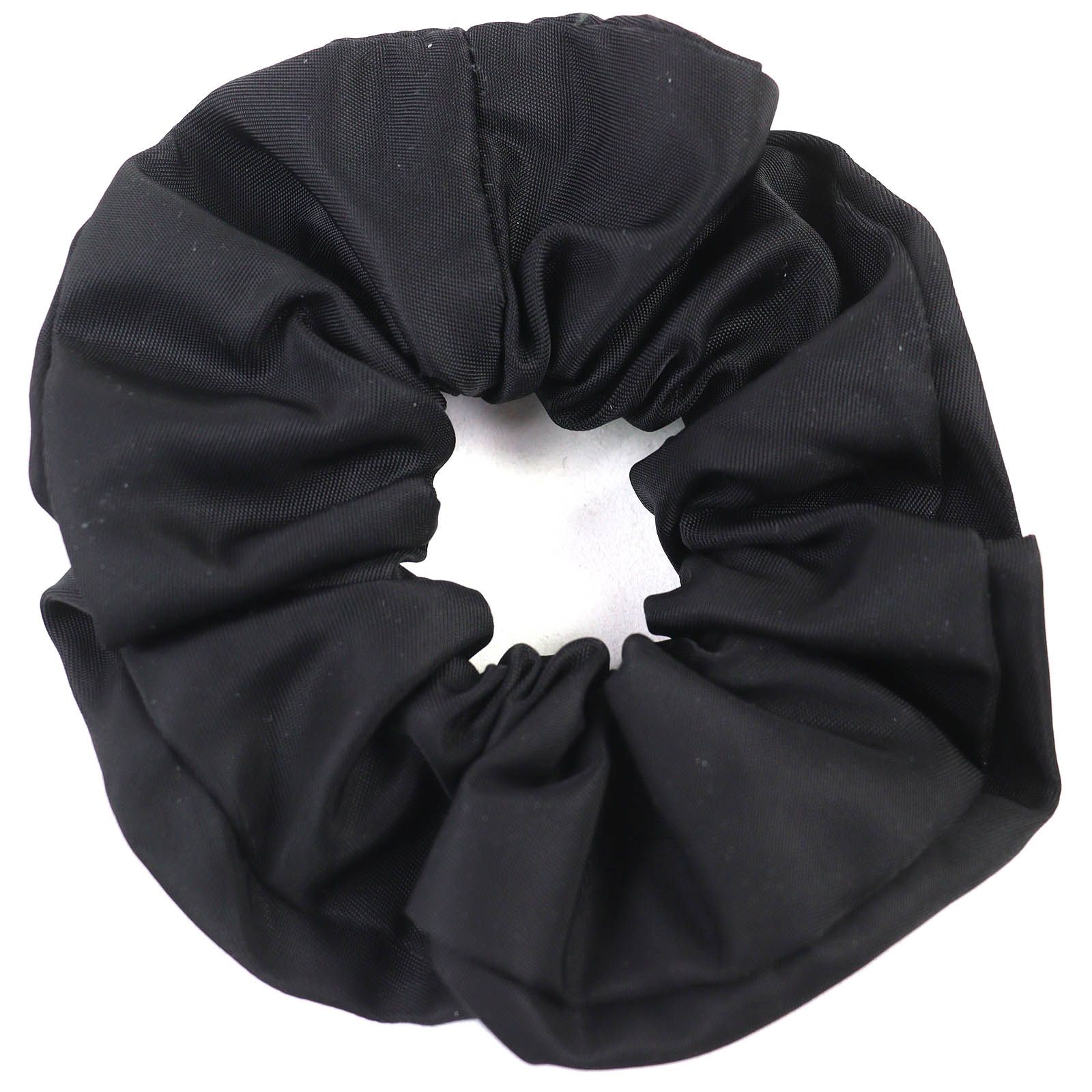 【新品未開封】PRADA プラダ シュシュ 黒 三角ロゴプレート 極美品△PRADA プラダ トライアングルロゴ 三角プレート シュシュ