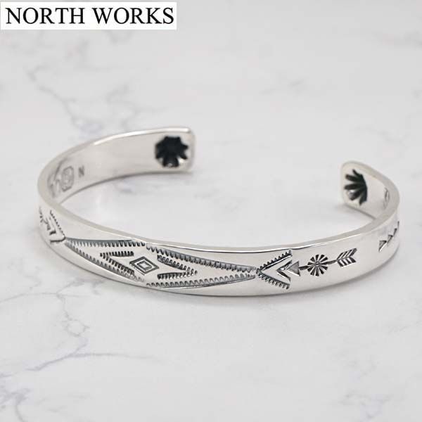 ノースワークス NORTH WORKS ネイティブ調 バングル Mサイズ シルバー900 W-009