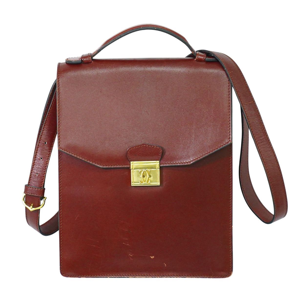 本物 カルティエ Cartier マストライン 2WAY ショルダーバッグ