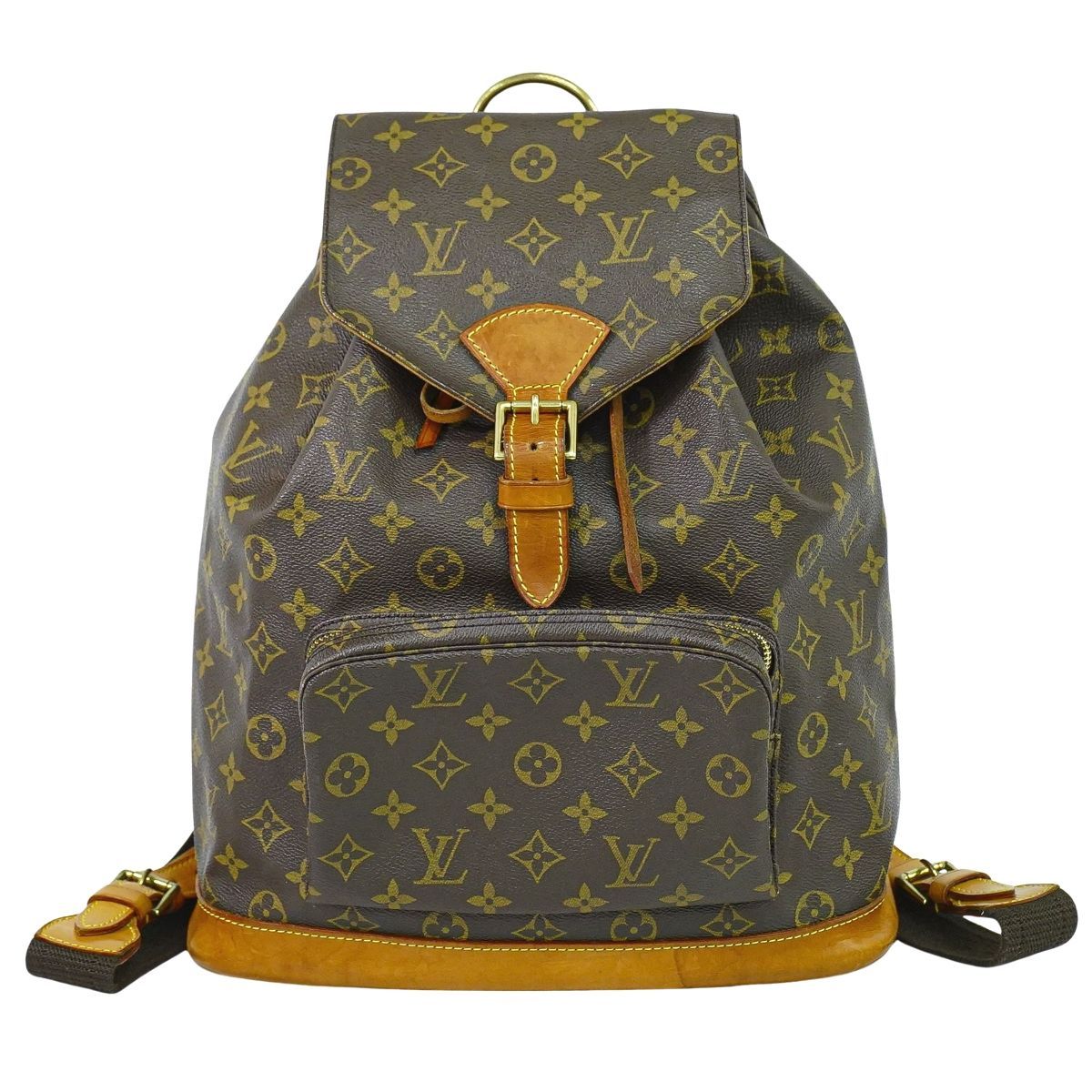 本物 ルイヴィトン LOUIS VUITTON LV モンスリ GM モノグラム リュック