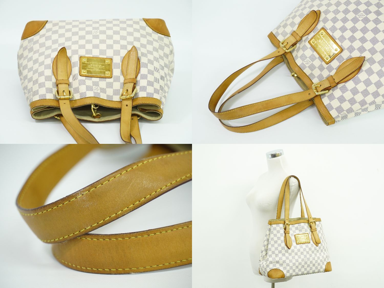 本物 ルイヴィトン LOUIS VUITTON LV ハムステッド MM ダミエ アズール
