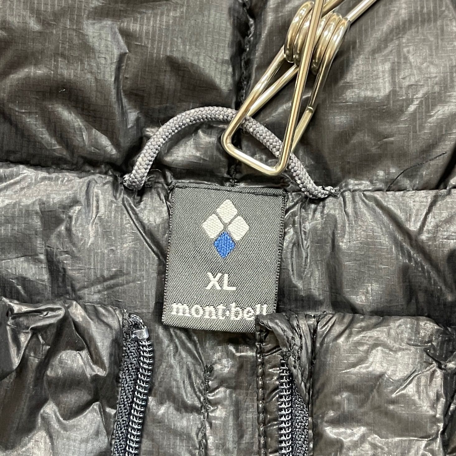 訳あり モンベル ライトダウンジャケット XL ブラック プラズマ 1000 