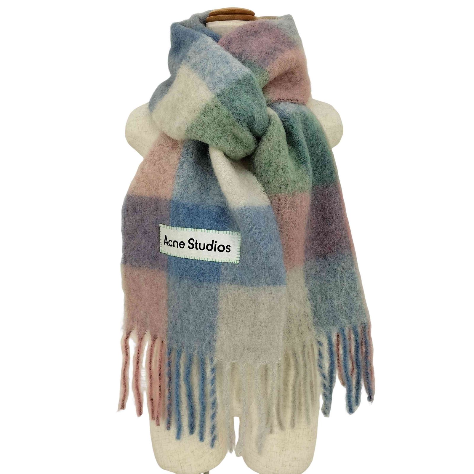 アクネストゥディオズ ACNE STUDIOS モヘアチェックスカーフ 大判