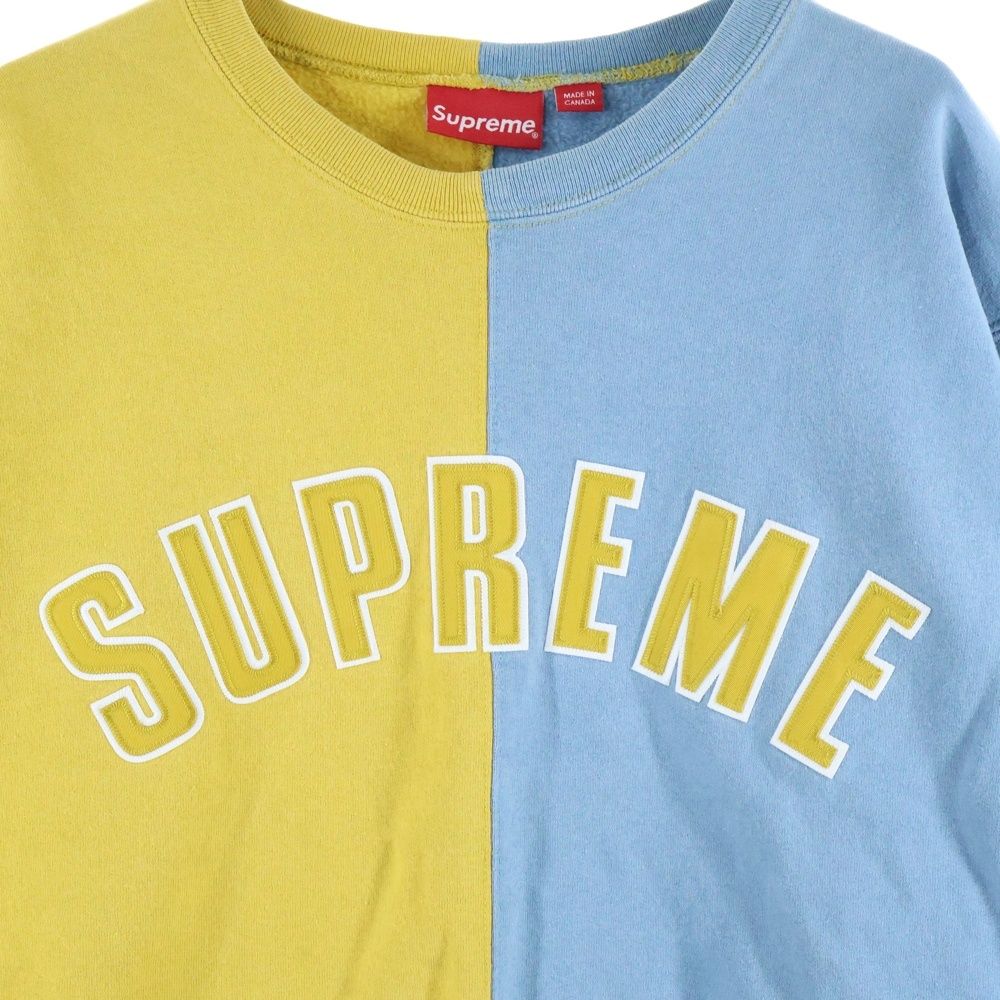 SUPREME (シュプリーム) 18AW Split Crewneck Sweatshirt Mustard