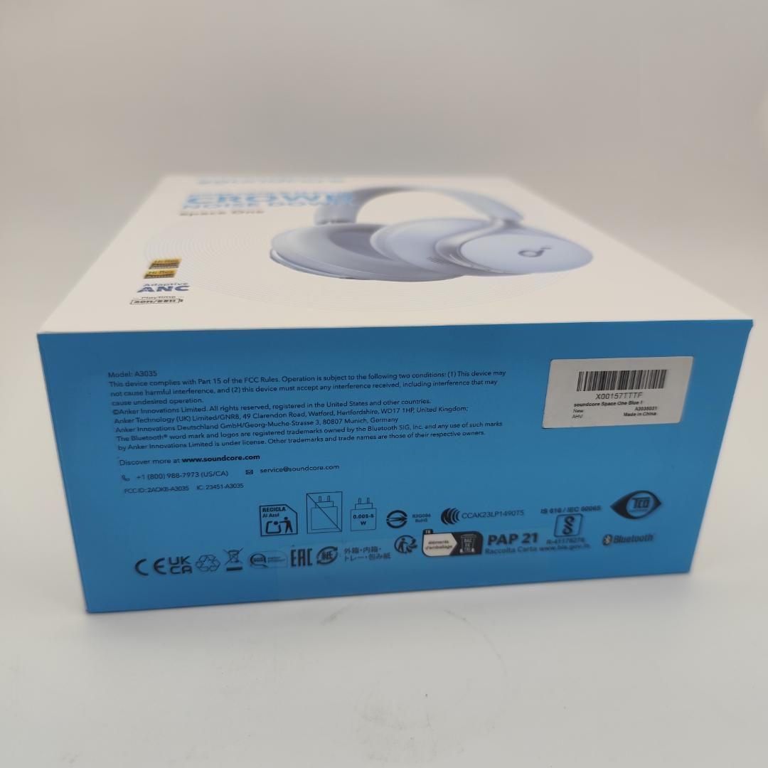  Anker Soundcore Space One Bluetooth 5 3 ワイヤレスヘッドホン ウルトラノイズキャンセリング2 0 最大55時間音楽再生 マイク内蔵 ブルー ワイヤレスヘッドホン ヘッドホン