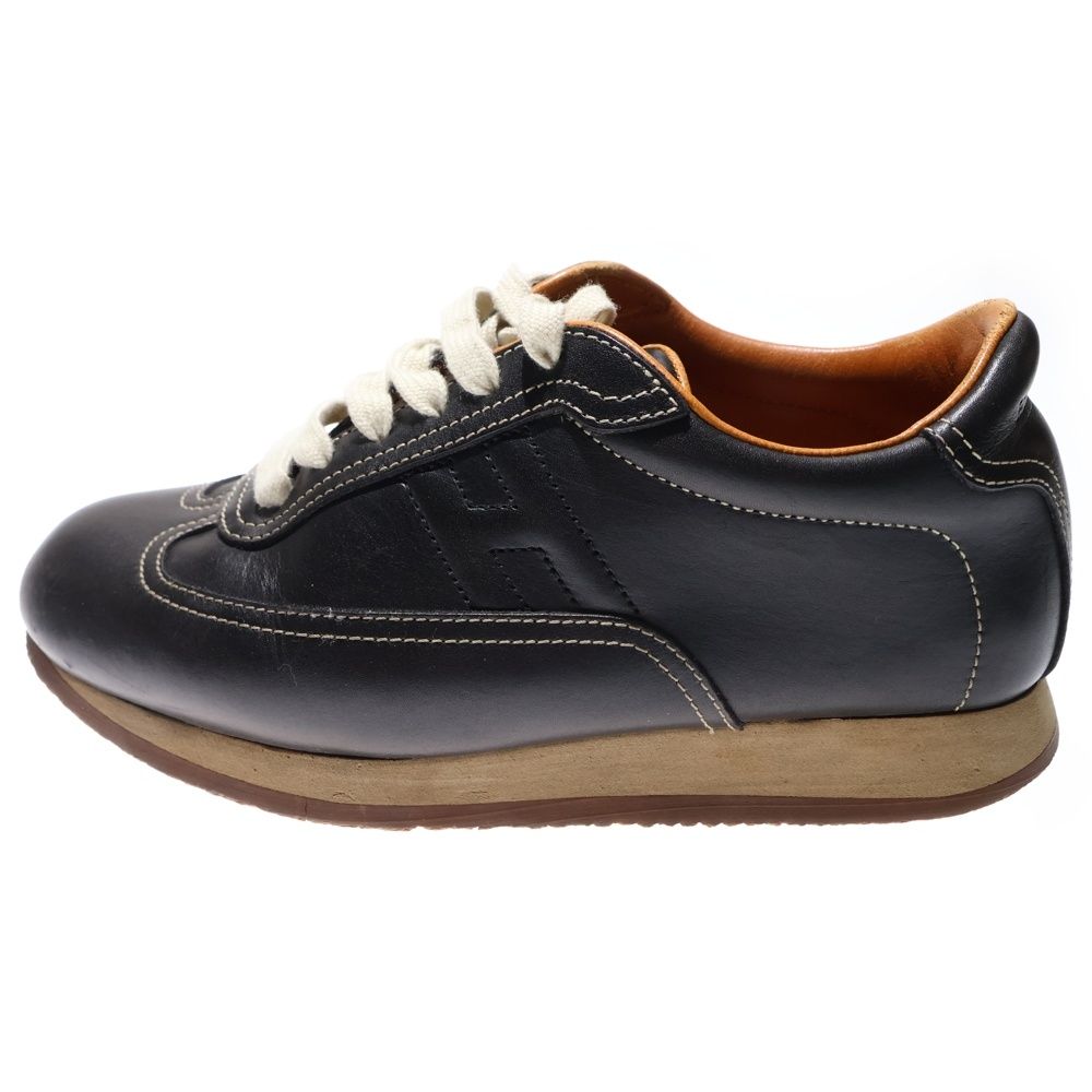 HERMES (エルメス) クイック Hロゴ レザー ローカットシューズ