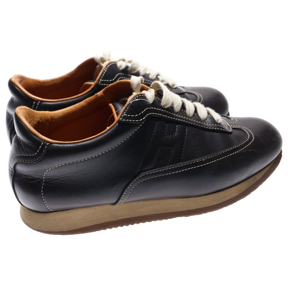 HERMES (エルメス) クイック Hロゴ レザー ローカットシューズ