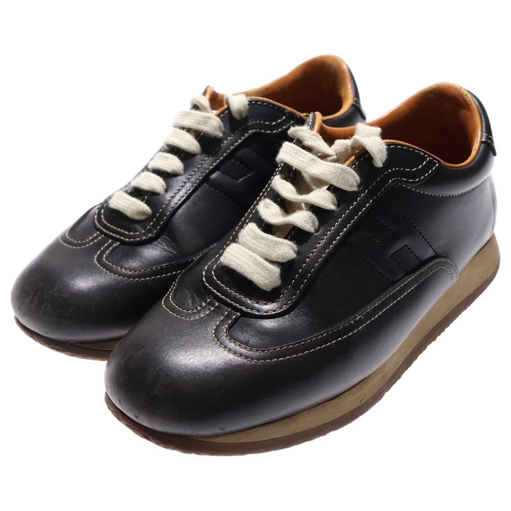 HERMES (エルメス) クイック Hロゴ レザー ローカットシューズ
