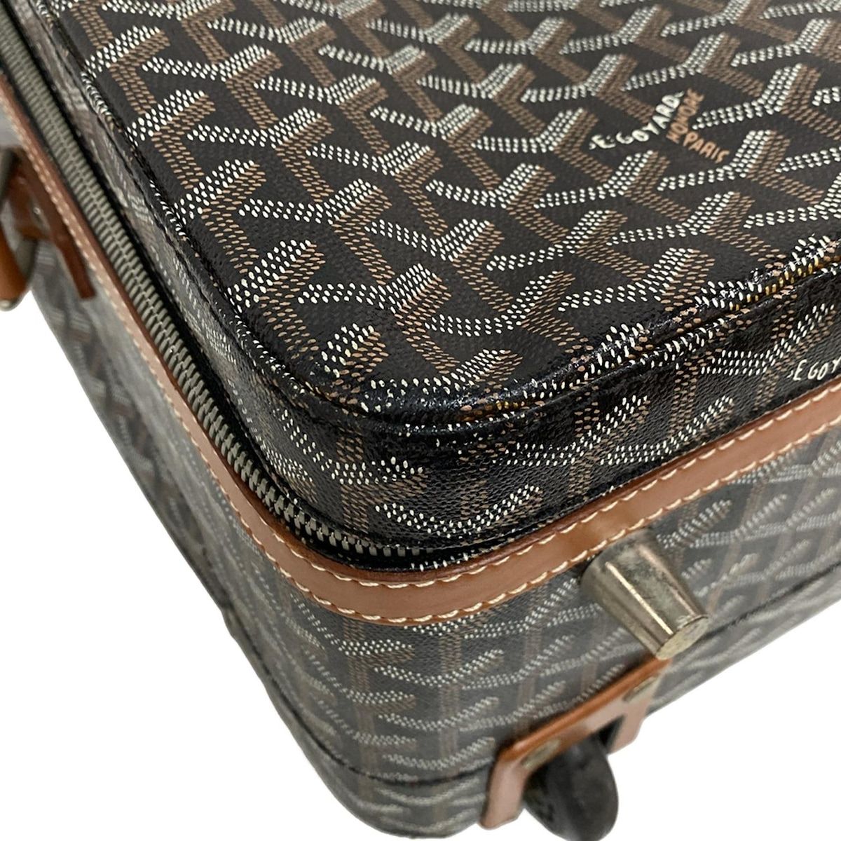 GOYARD(ゴヤール) キャリーバッグ トロレPM 黒×ブラウン×マルチ レザー