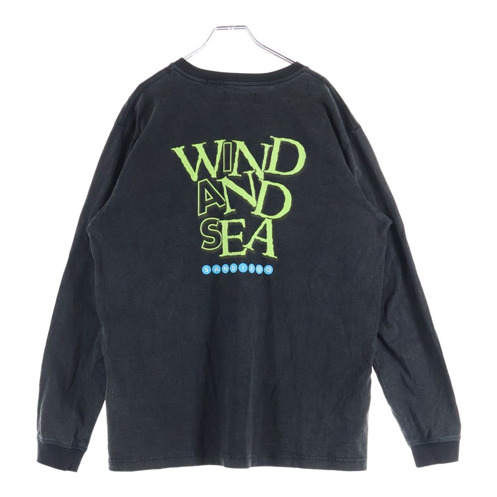 WIND AND SEA (ウィンダンシー) ロゴプリント クルーネック長袖Tシャツ