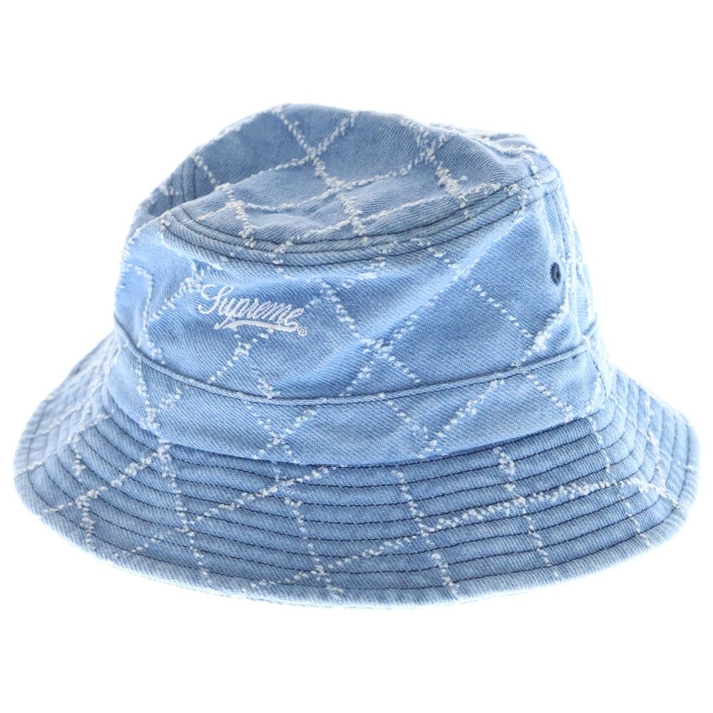 SUPREME シュプリーム 23 AW Punched Denim Crusher パンチドデニム クラッシャー バケットハット インディゴ