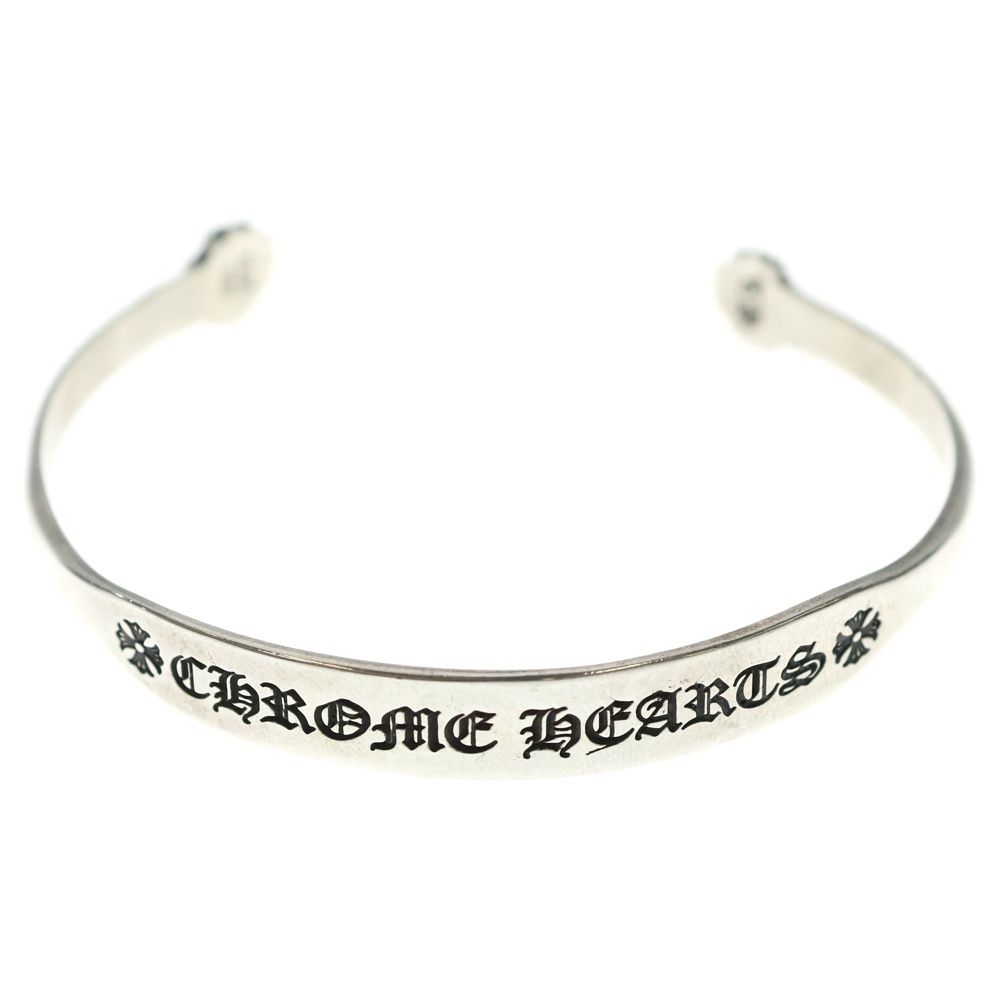 CHROME HEARTS クロムハーツ フラットCHプラスバングル シルバーブレスレット シルバー