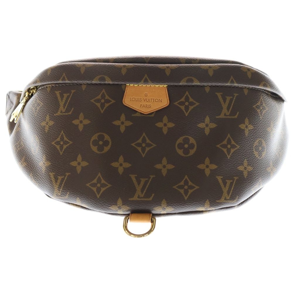 LOUIS VUITTON ルイヴィトン モノグラム バムバック ボディバッグ ウエストバッグ ショルダーバッグ ブラウン レザー×PVC M 43644 ゴールド金具