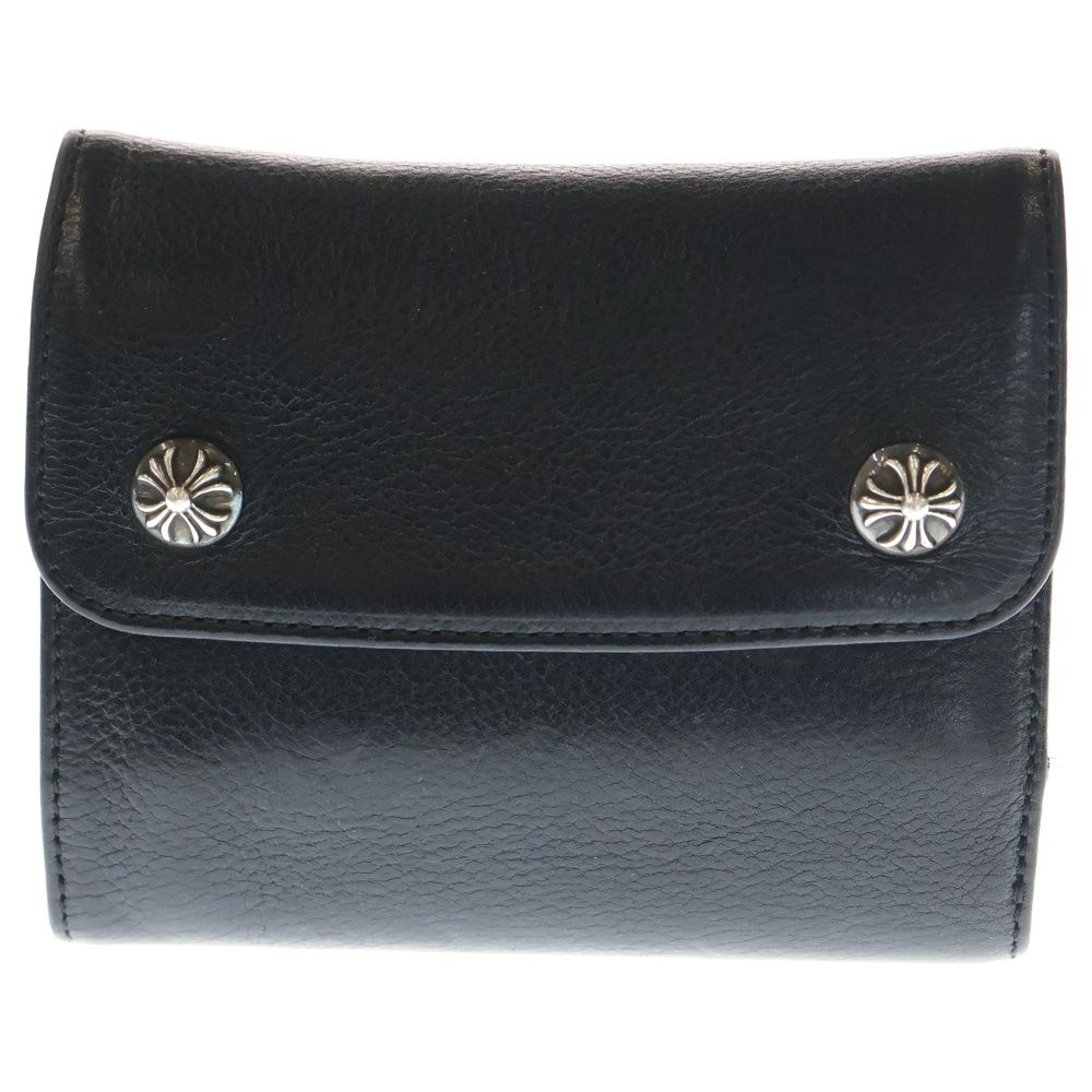 CHROME HEARTS クロムハーツ WAVE MINI ウェーブミニ レザーウォレット 財布 ブラック