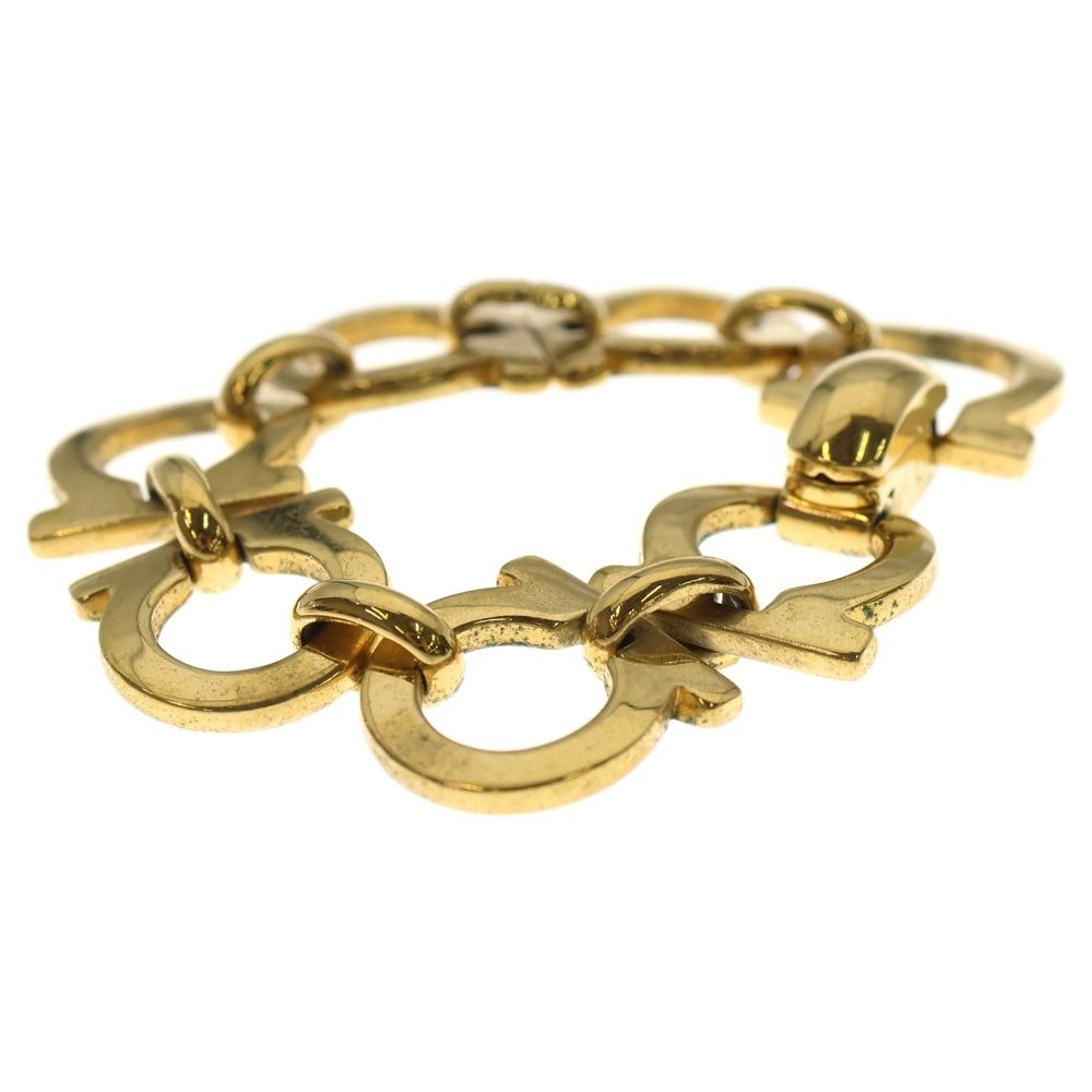 FERRAGAMO フェラガモ ガンチーニ ラウンドブレスレット ゴールド Tシャツ スラックス