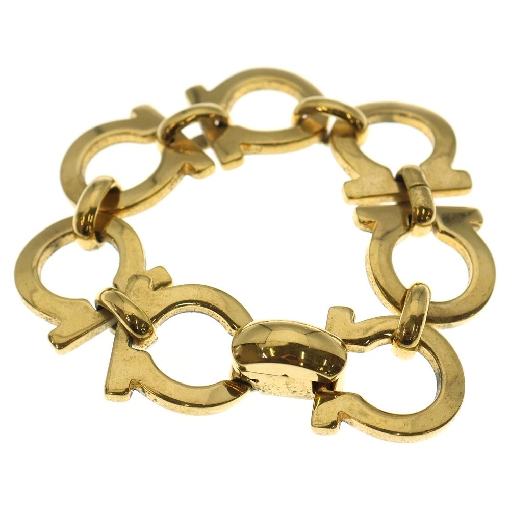 FERRAGAMO フェラガモ ガンチーニ ラウンドブレスレット ゴールド