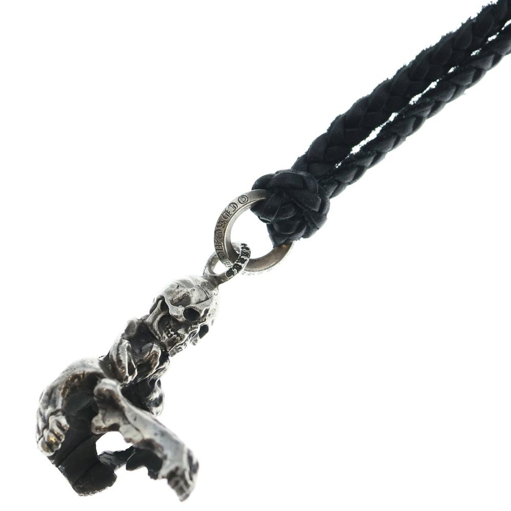 CHROME HEARTS クロムハーツ FOTI BUFORD フォティ ビュフォード ペンダントトップ LEATHER BRAID スクロールレザーブレード