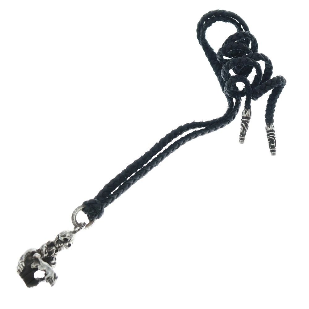 CHROME HEARTS クロムハーツ FOTI BUFORD フォティ ビュフォード ペンダントトップ LEATHER BRAID スクロールレザーブレード