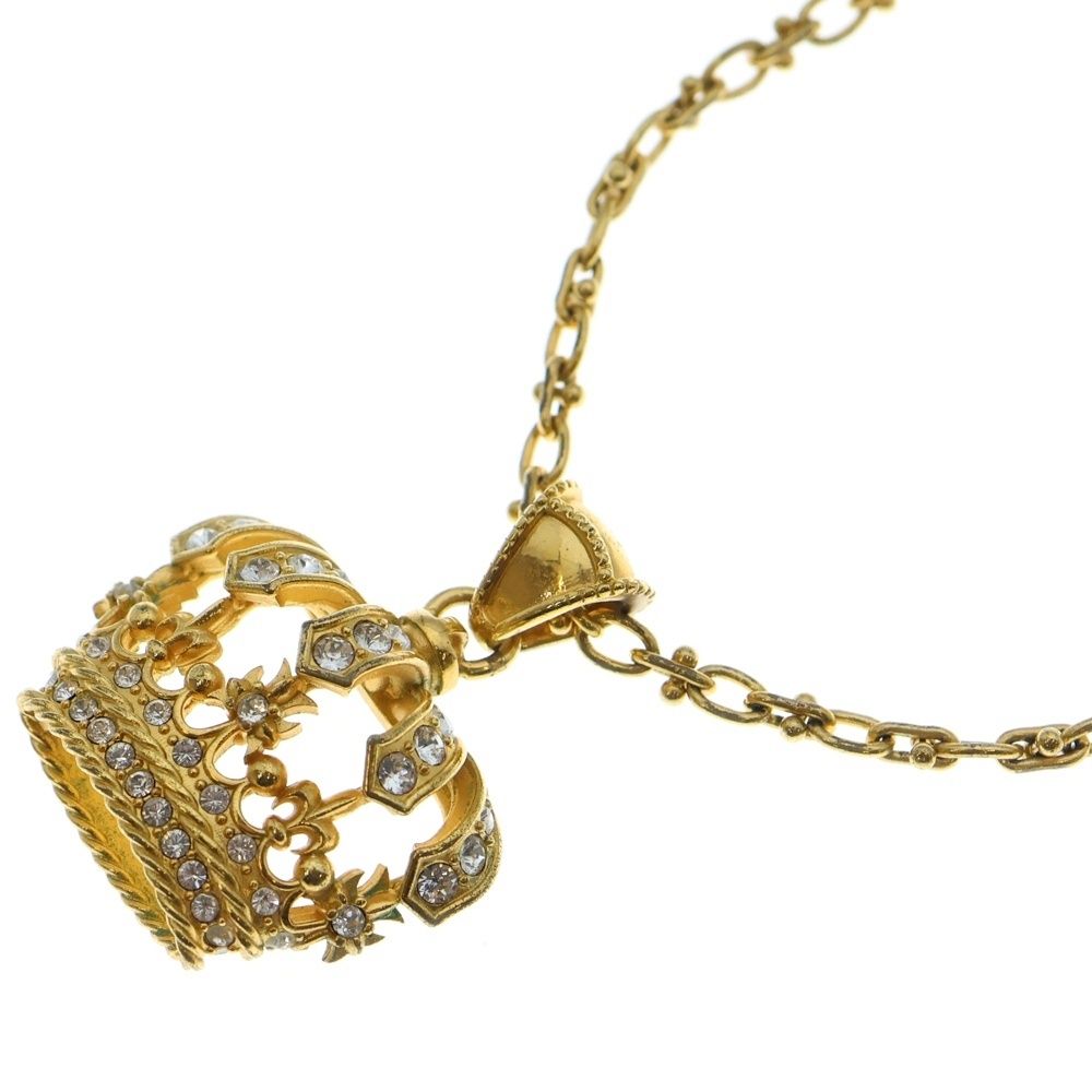 DOLCE GABBANA ドルチェアンドガッバーナ クラウン モチーフ ネックレス ペンダント ゴールド