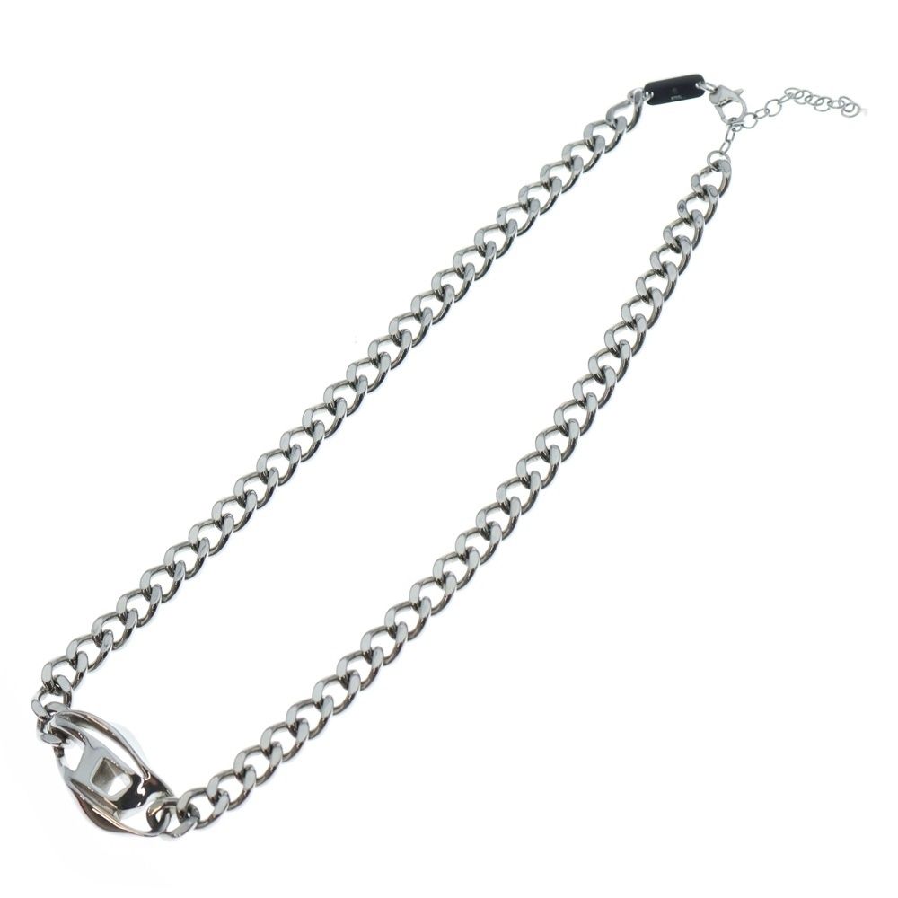 新品未使用　DIESEL ディーゼル　Dロゴチェーンネックレス DIESEL (ディーゼル) Dロゴ チェーン ネックレス スチール シルバー