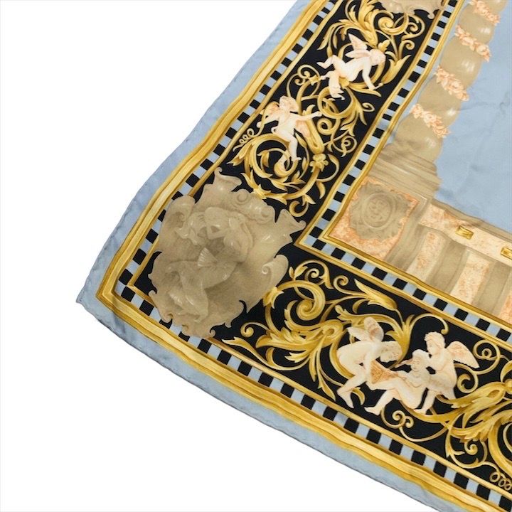 良品 FENDI フェンディ スカーフ シルク100％ 絹 ファッション小物